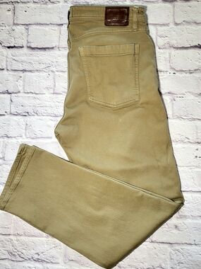 Revtown Jeans Mens 38x32 Automatic Straight Leg Denim Casual Stretch Khaki